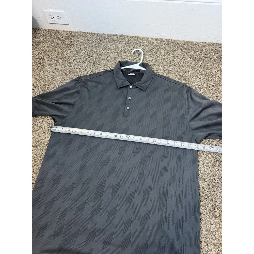 Nike Tiger Woods Collection Dri-FIT Golf Polo Shirt Gray Men's Large TW